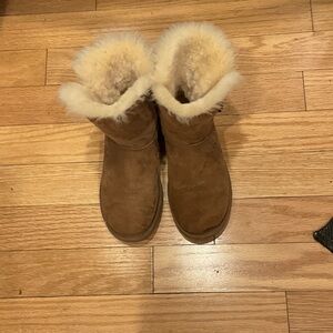UGG Tan Shearling-Lined Winter Boots